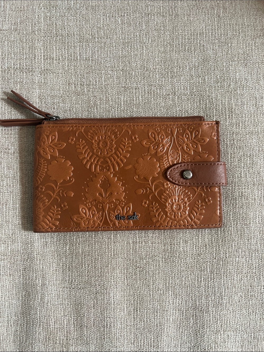 The Sak Embossed Floral Leather Wallet - Brown - Picture 2 of 7